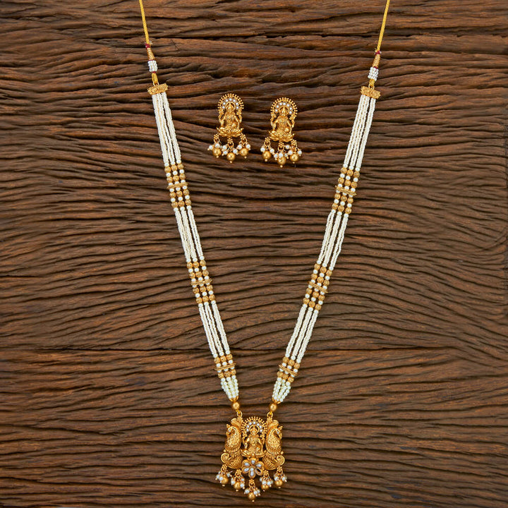 Antique South Indian Pendant Set With Gold Plating 217772