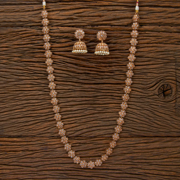 Antique Long Necklace With Gold Plating 217916