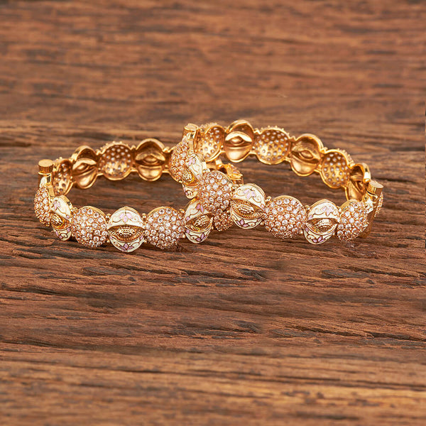 Antique Meenakari Bangles With Gold Plating 217976