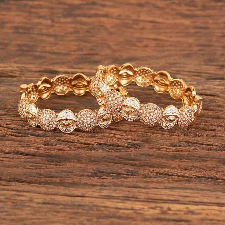 Antique Meenakari Bangles With Gold Plating 217976