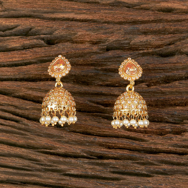 Antique Jhumki With Gold Plating 218010