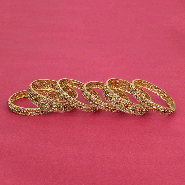 21802 Antique Classic Bangles with gold plating