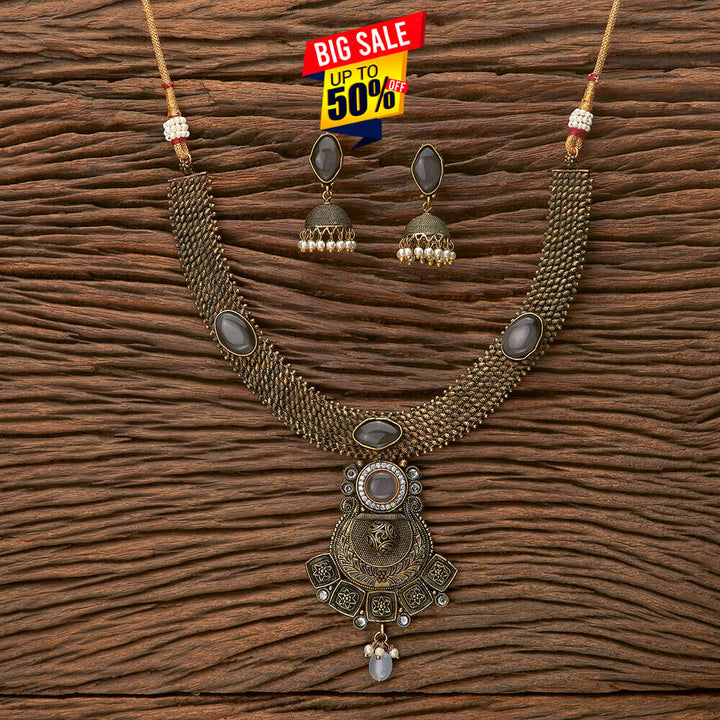 Antique Classic Necklace With Black Plating 218033