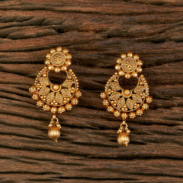 Antique Chand Earring With Matte Gold Plating 218044