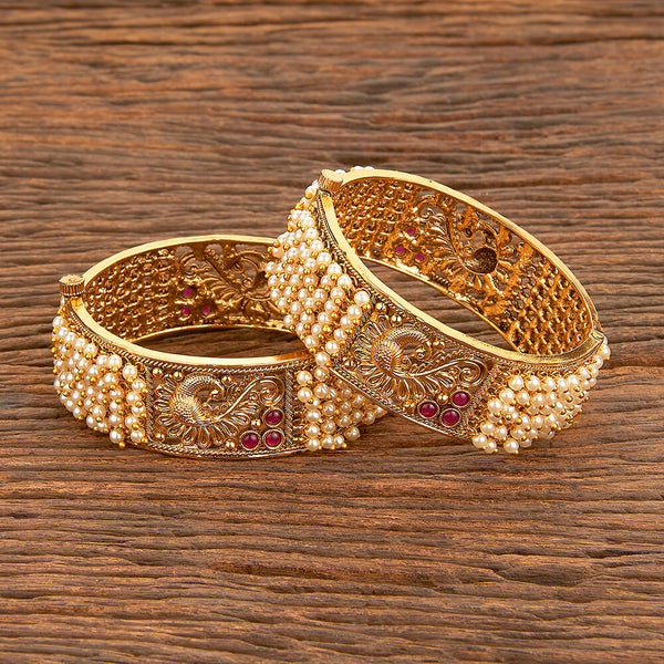 Antique Openable Bangles With Gold Plating 218231