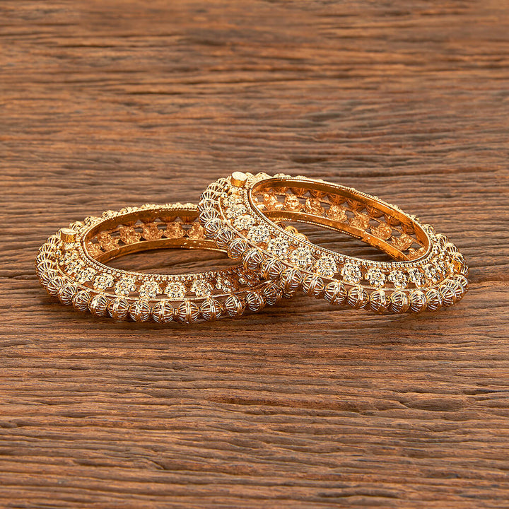 Antique Plain Gold Bangles With Gold Plating 218326