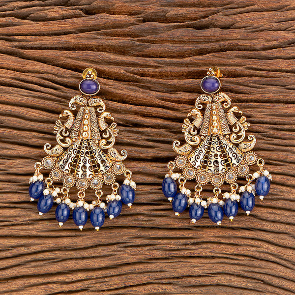 Antique Moti Earring With Gold Plating 218412