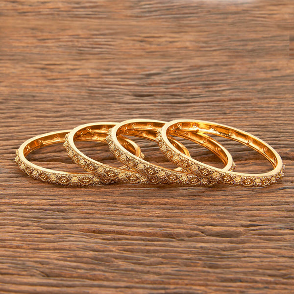 Antique Plain Gold Bangles With Gold Plating 218499