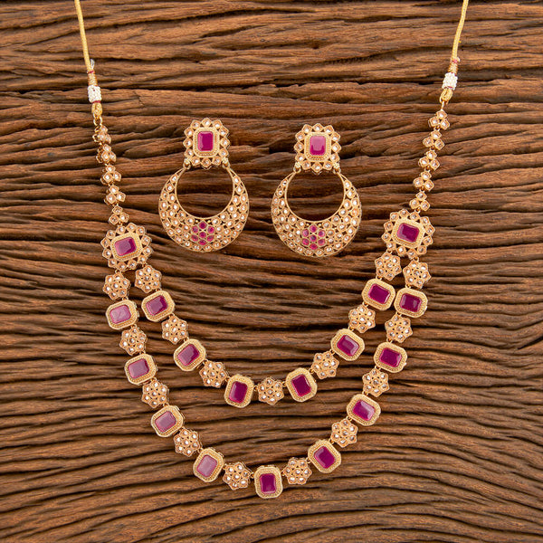 Antique 2 Line Necklace With Gold Plating 218584