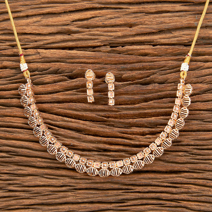 Antique Delicate Necklace With Rose Gold Plating 218809