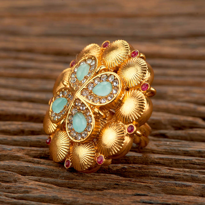 Antique Adjustable Ring With Gold Plating 219098