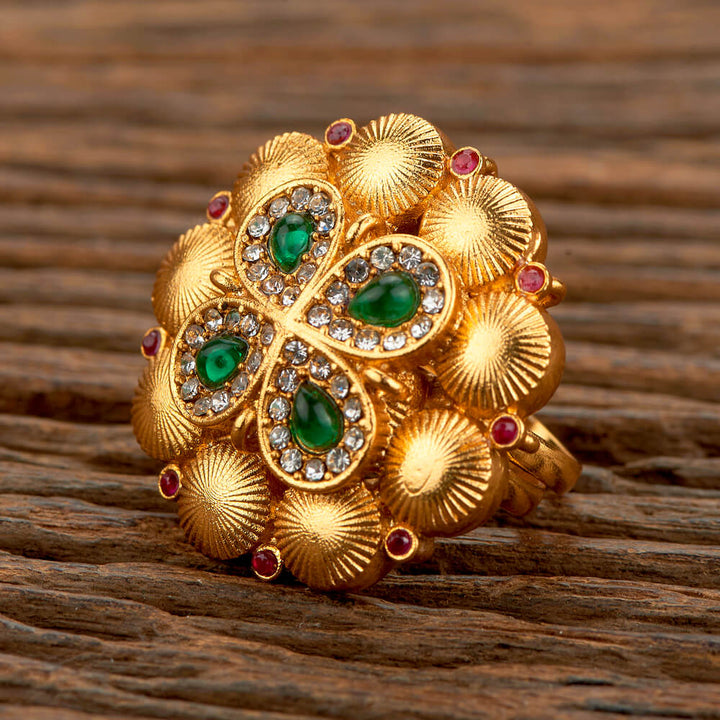 Antique Adjustable Ring With Gold Plating 219098