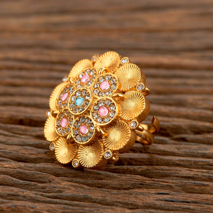 Antique Adjustable Ring With Gold Plating 219100