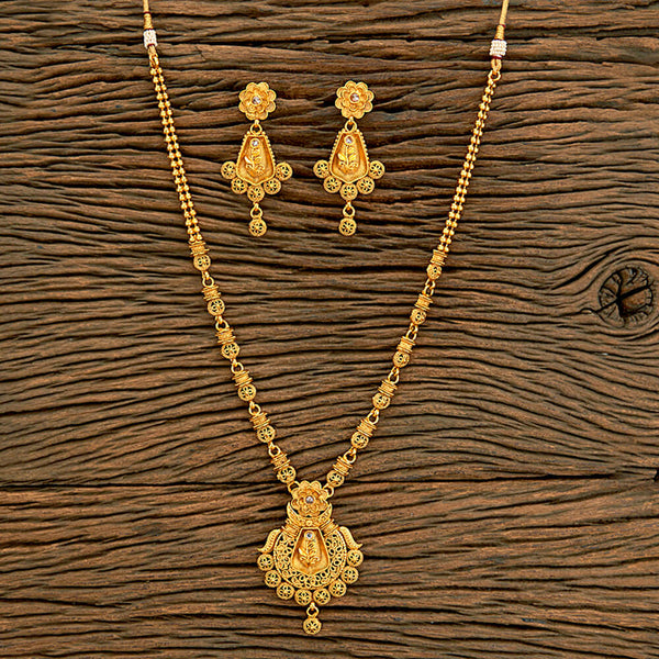 Antique Long Necklace With Gold Plating 219149