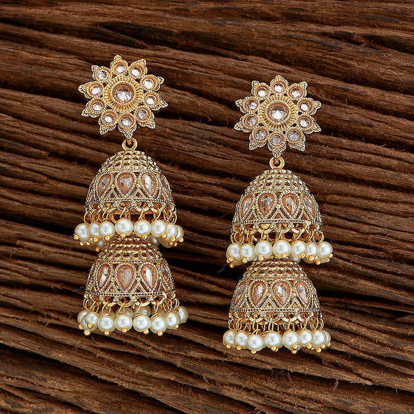 Antique Double Jhumki With Gold Plating 219202