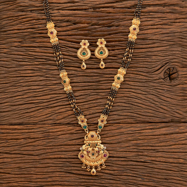 Antique Classic Mangalsutra With Matte Gold Plating 219232