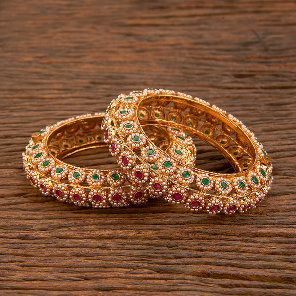 Antique Openable Bangles With Gold Plating 219240