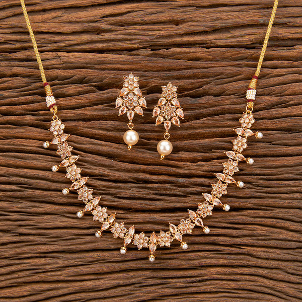 Antique Delicate Necklace With Gold Plating 219254