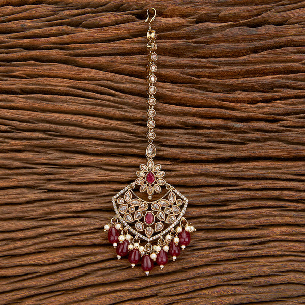 Antique Pearl Tikka With Mehndi Plating 219301