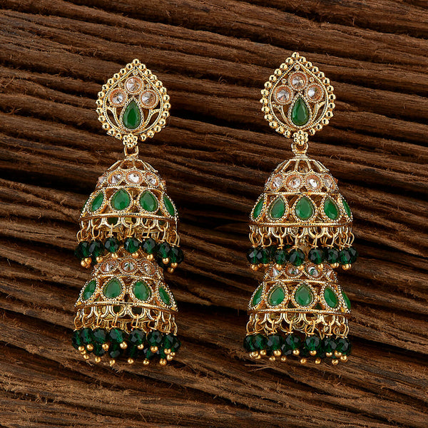 Antique Jhumki With Gold Plating 219402