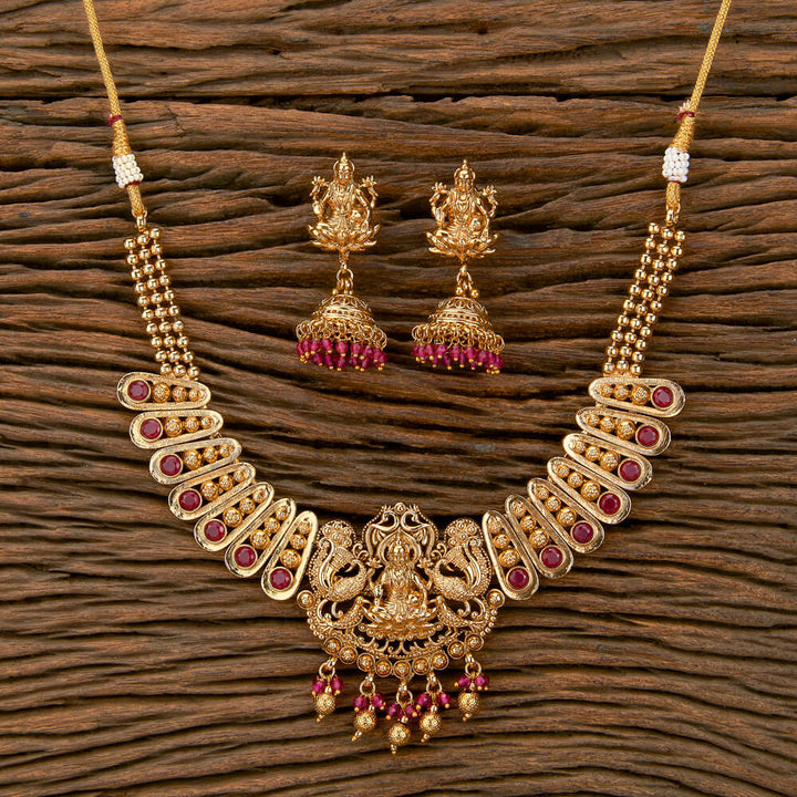 Antique Temple Necklace With Gold Plating 219514