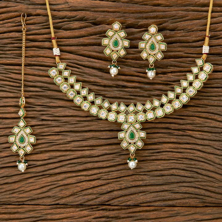 Antique Meenakari Necklace With Gold Plating 219531