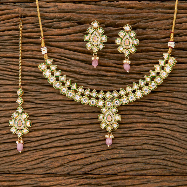 Antique Meenakari Necklace With Gold Plating 219531