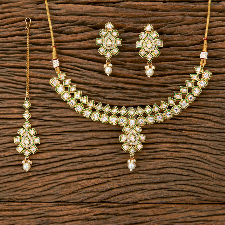 Antique Meenakari Necklace With Gold Plating 219531