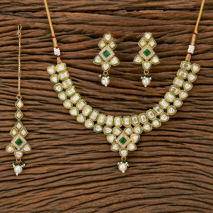 Antique Meenakari Necklace With Gold Plating 219538