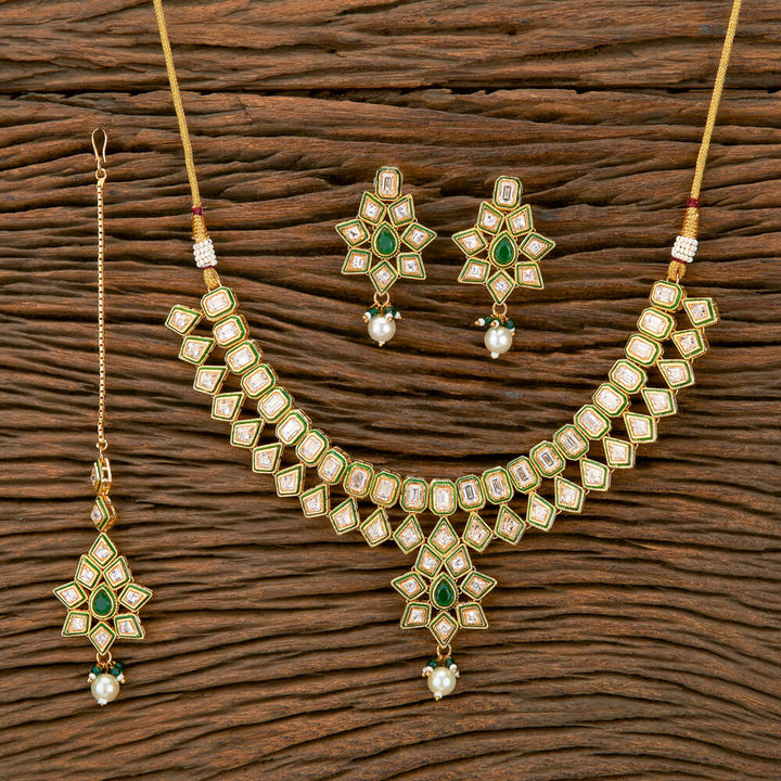 Antique Meenakari Necklace With Gold Plating 219540