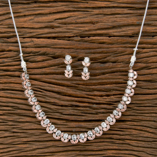 Antique Classic Necklace With Rhodium Plating 219563