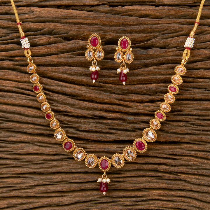 Antique Delicate Necklace With Gold Plating 219674