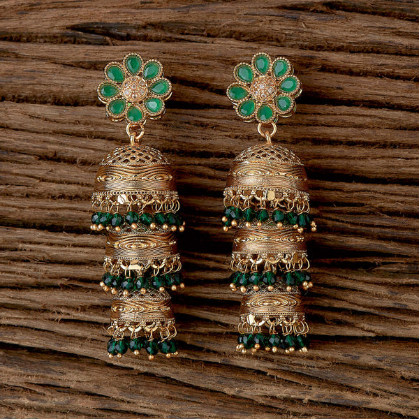 Antique Triple Jhumki With Gold Plating 219769