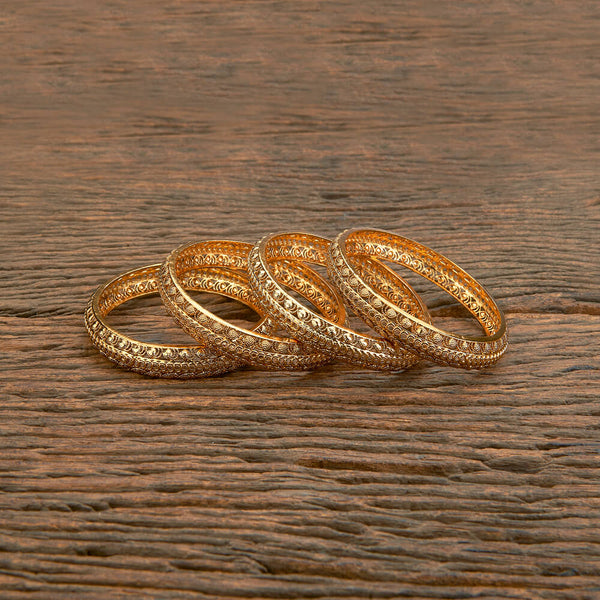 Antique Plain Gold Bangles With Gold Plating 219875