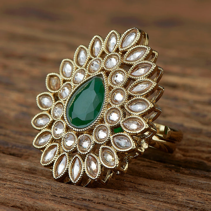 Antique Adjustable Ring With Mehndi Plating 220013