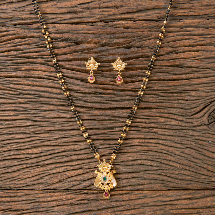 Antique Classic Mangalsutra With Gold Plating 220079