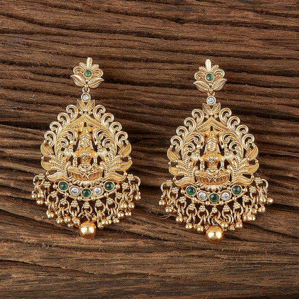 Antique South Indian Earring With Matte Gold Plating 220115