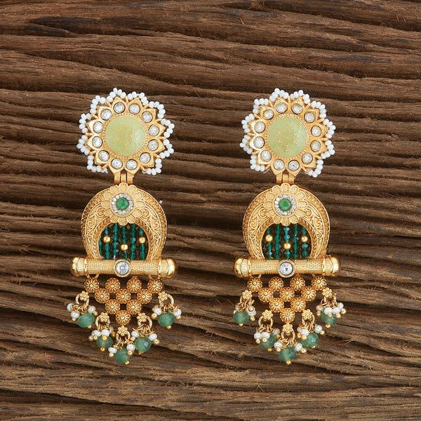 Antique Moti Earring With Matte Gold Plating 220200