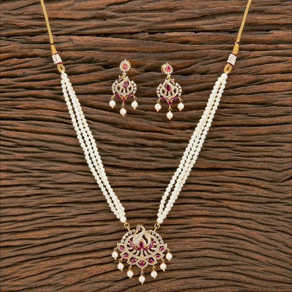 Antique Peacock Pendant Set With Gold Plating 220413