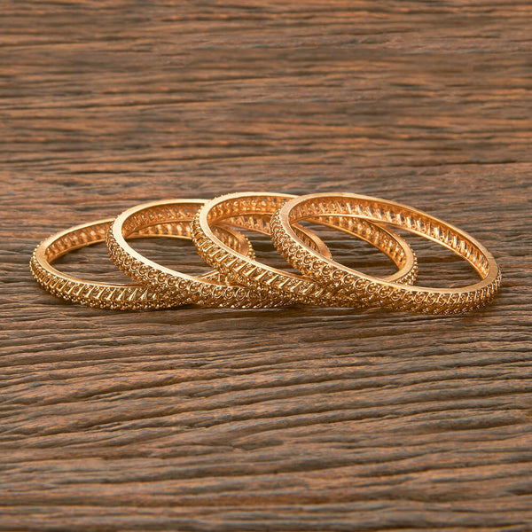 Antique Classic Bangles With Matte Gold Plating 220471