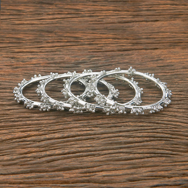 Antique Classic Bangles With Rhodium Plating 220564