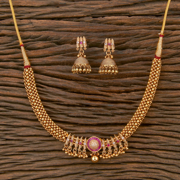 Antique Thushi Necklace With Gold Plating 220620