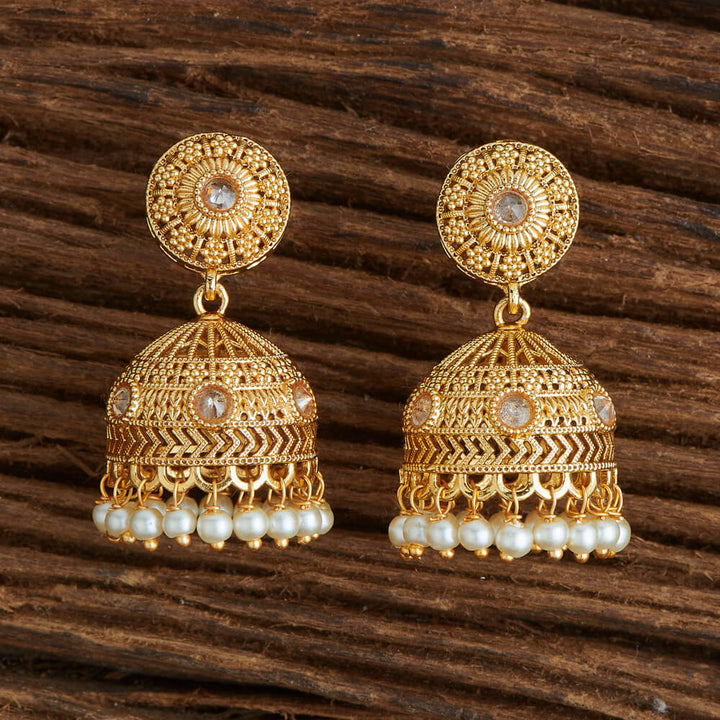 Antique Jhumki With Gold Plating 220830