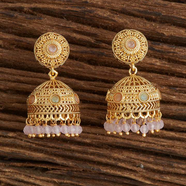 Antique Jhumki With Gold Plating 220830