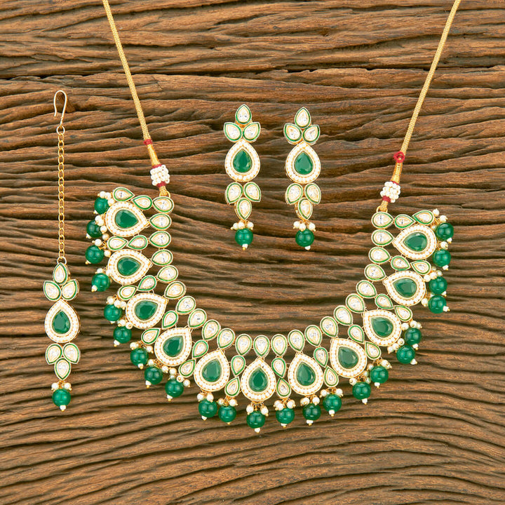 Antique Meenakari Necklace With Gold Plating 220879