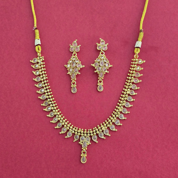 221056 Antique Delicate Necklace With Gold Plating