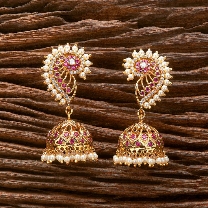 Antique Jhumki With Gold Plating 221069