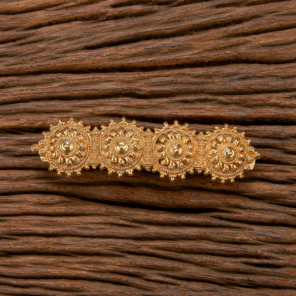 Antique Plain Gold Hair Clip With Gold Plating 221144