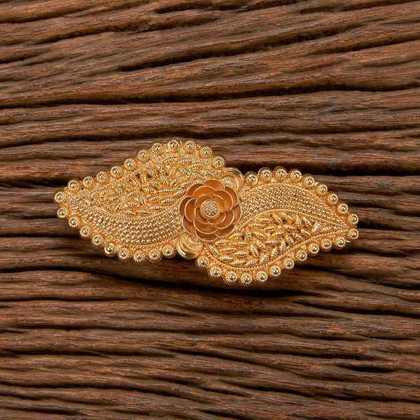 Antique Plain Gold Hair Clip With Gold Plating 221145