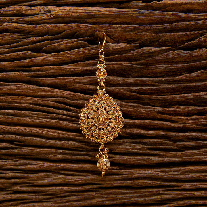 Antique Plain Gold Tikka With Gold Plating 221160